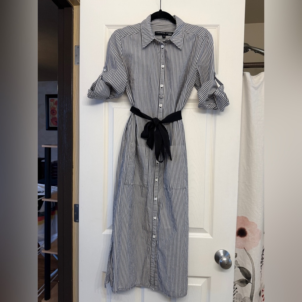 Veronica Beard Jeans Carter Stripe Shirt Dress | Size Small